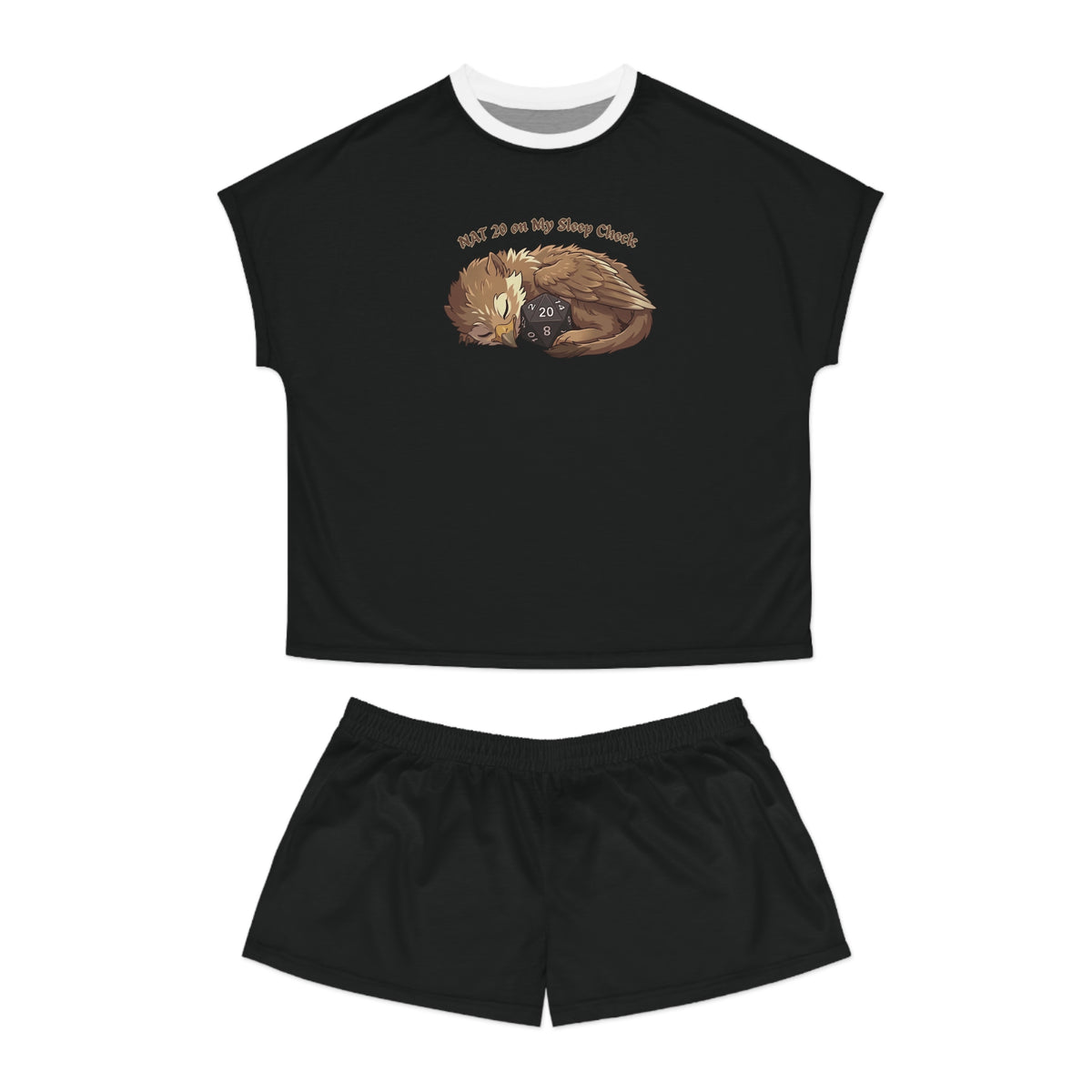 Nat 20 on My Sleep Check Women's Short Pyjama Set