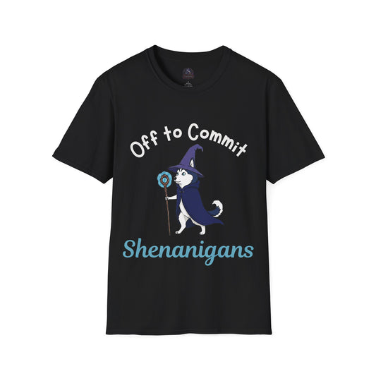 Off to Commit Shenanigans Unisex Softstyle T-Shirt (Dark Colours)