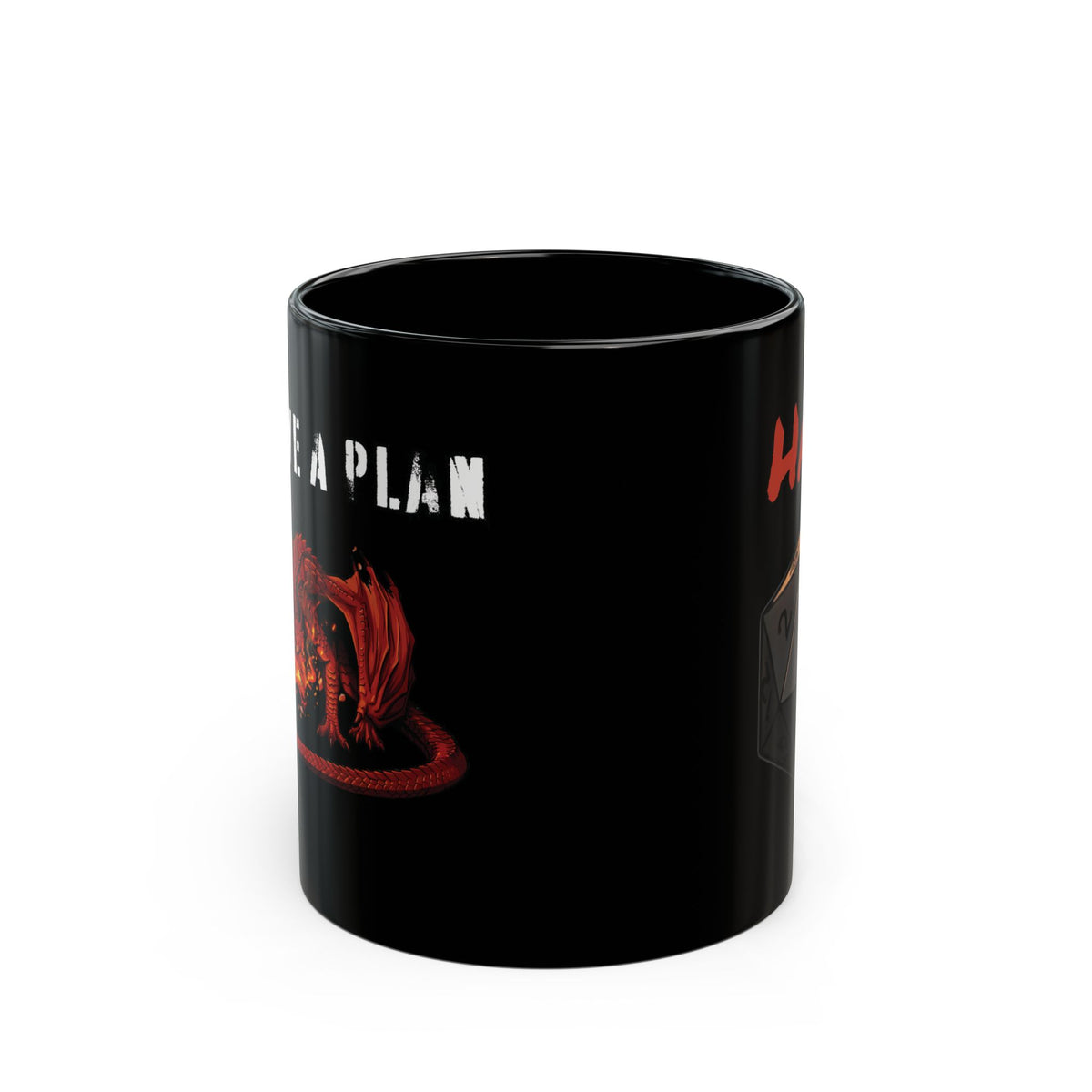 I Had a Plan Black Ceramic Mug