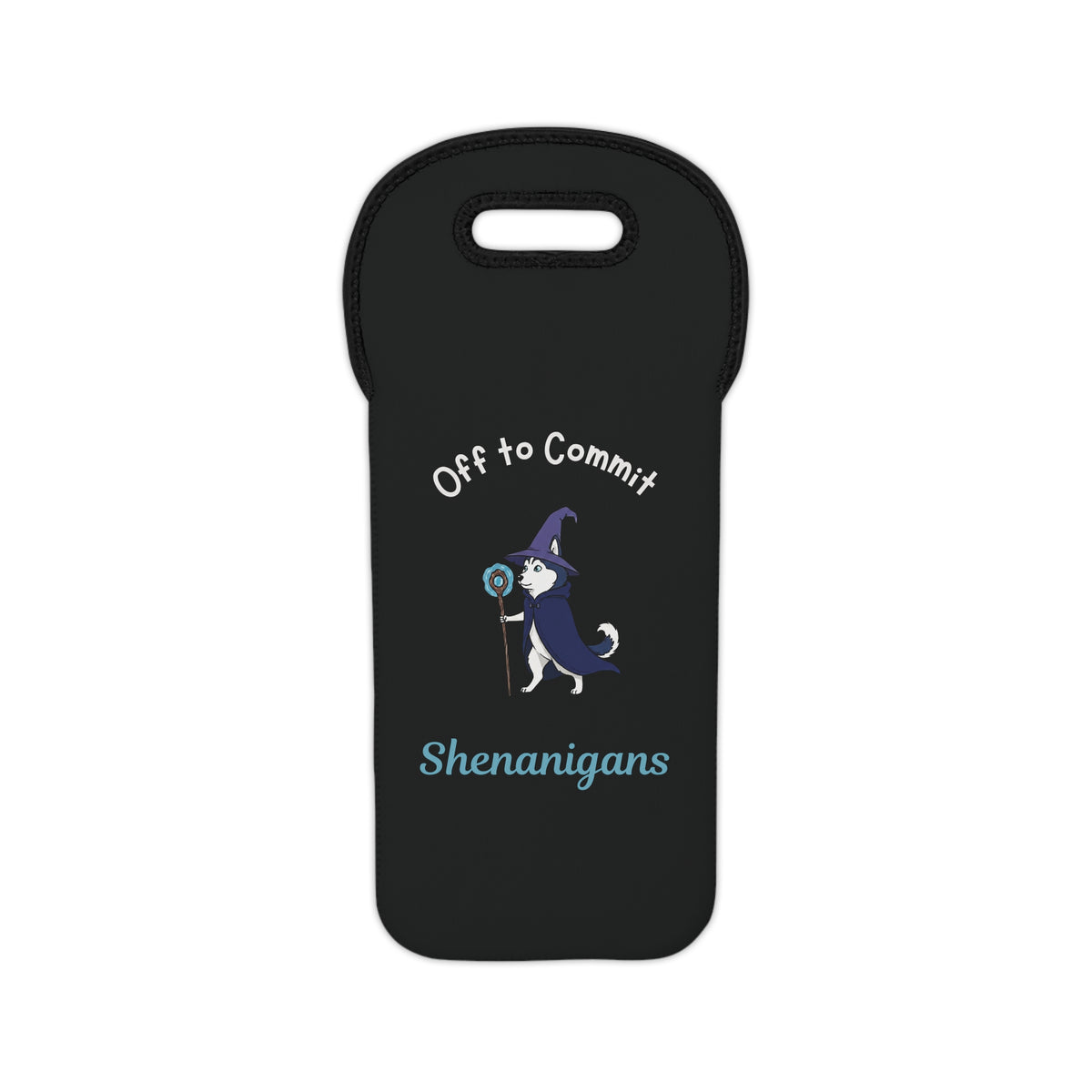 Off to Commit Shenanigans Wine Tote Bag (Dark Design)