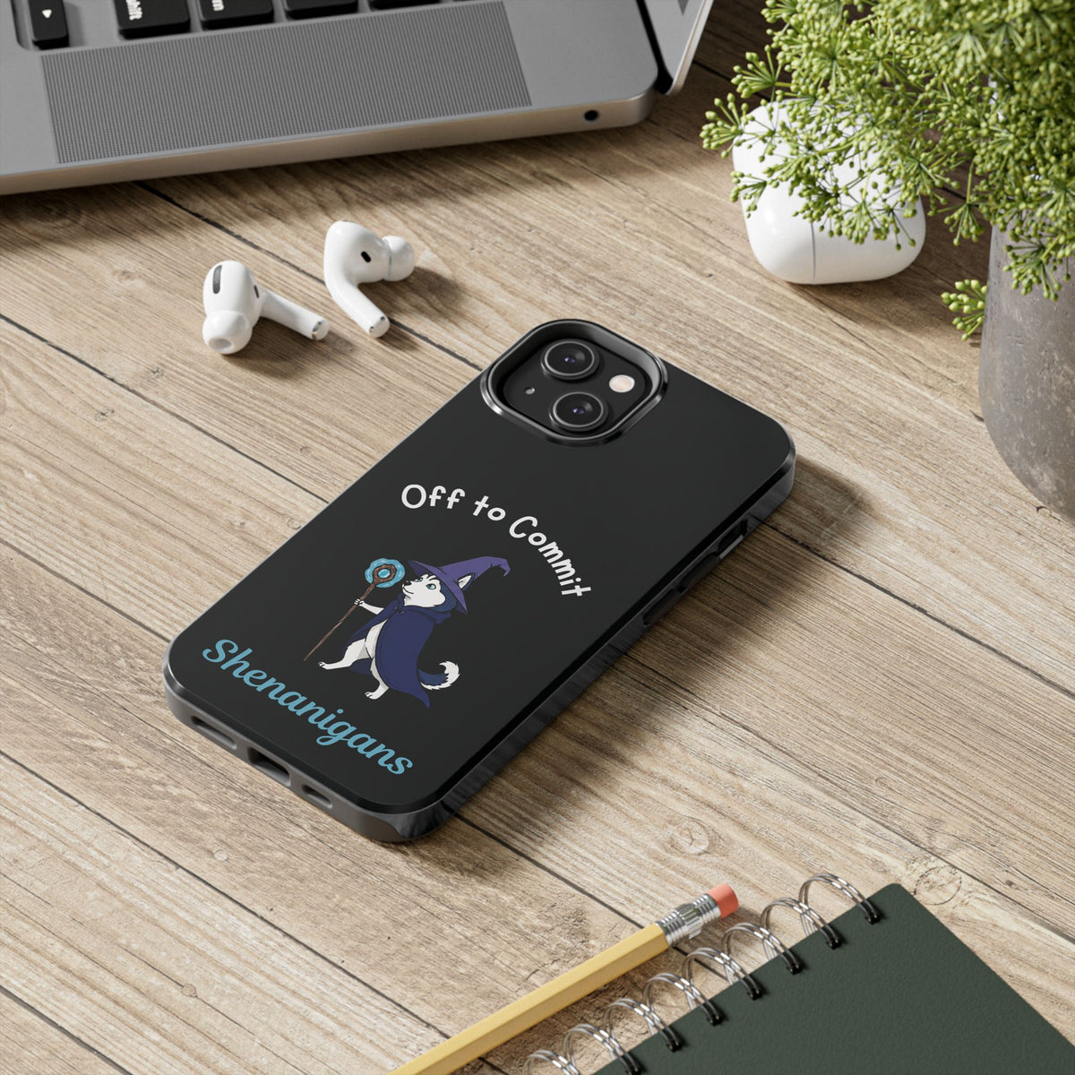Off to Commit Shenanigans Tough Phone Case (Dark Design)