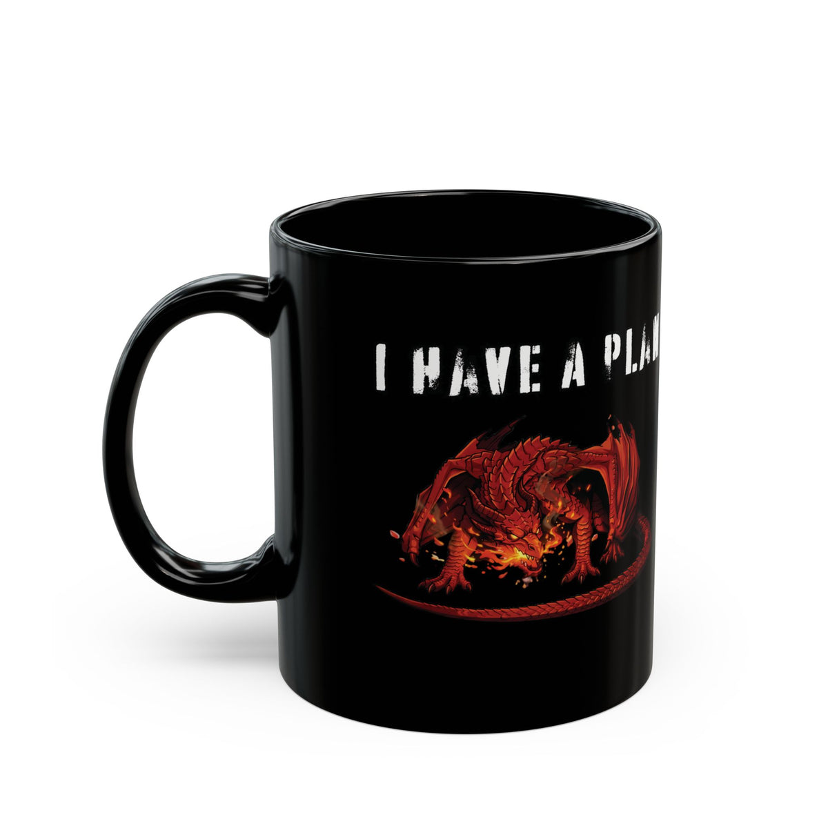I Had a Plan Black Ceramic Mug